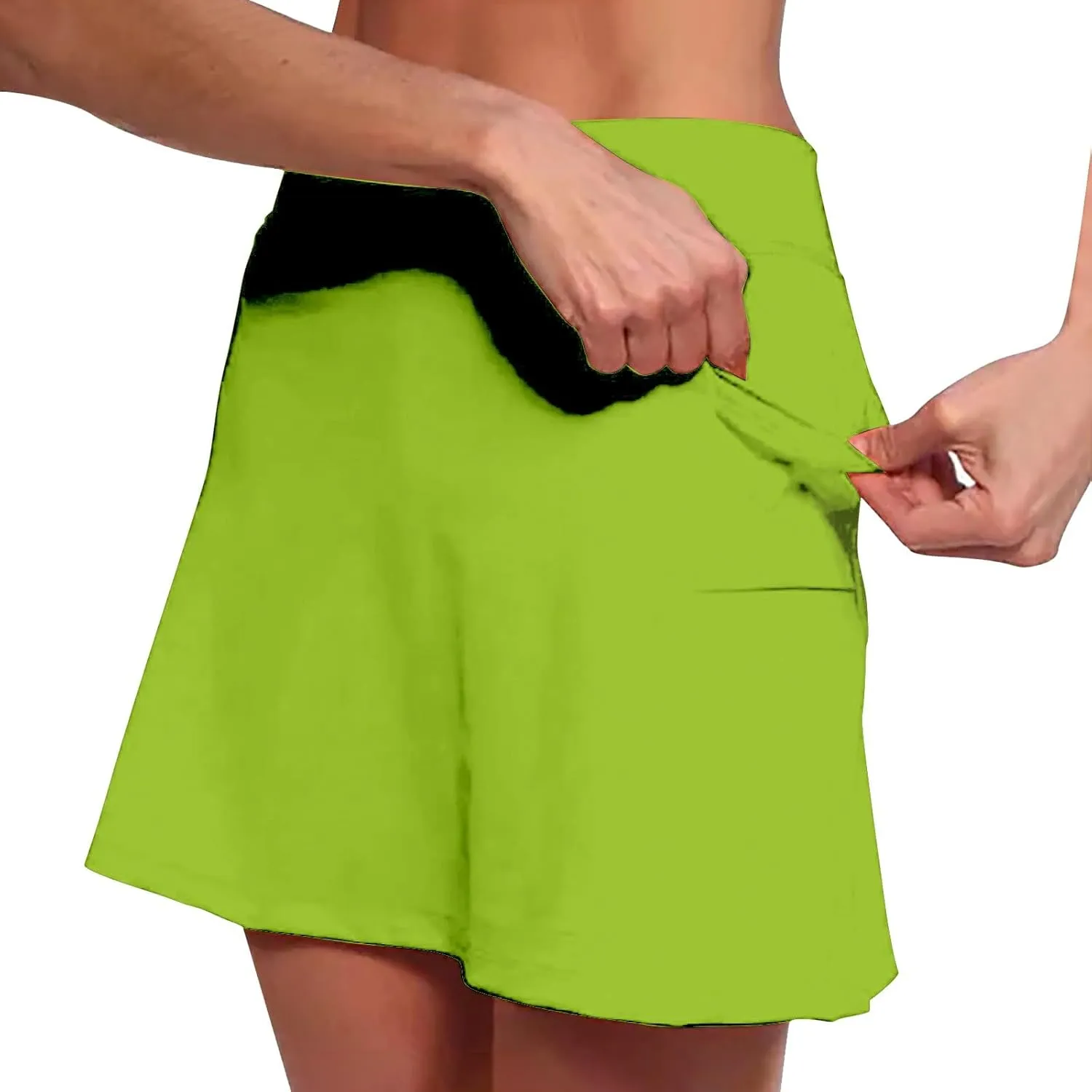 Lightweight High Waist Mid Waist Culottes Short Skirts Skinny Pants Mid Waist Tennis Skirts Lightweight Skirt