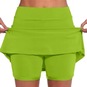 Lightweight High Waist Mid Waist Culottes Short Skirts Skinny Pants Mid Waist Tennis Skirts Lightweight Skirt