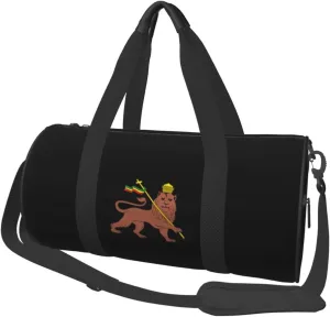 Lion of Judah Emblem of The Convertible Garment Bag with Shoulder Strap, Carry on Garment Duffel Bag for Men Women - Rolling Foldable for Travel Luggage Bags (Black)