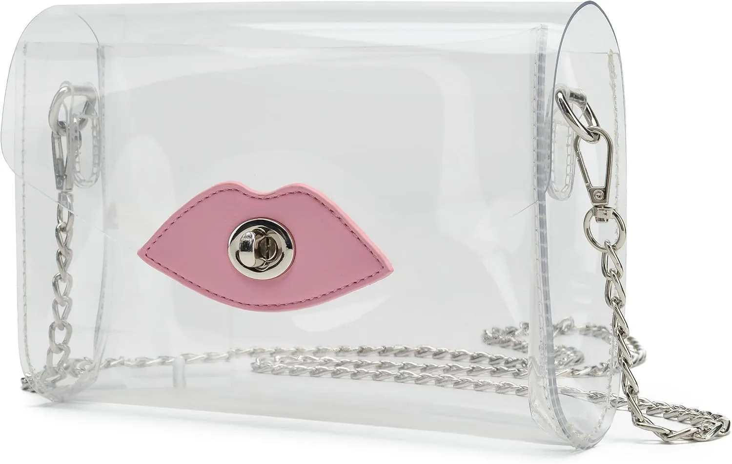 lola mae Small Clear Bag for Women See through Transparent Clutch Crossbody Shoulder Purse for Concert Sport Event