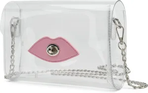 lola mae Small Clear Bag for Women See through Transparent Clutch Crossbody Shoulder Purse for Concert Sport Event