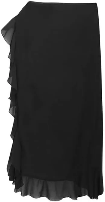 Long Cargo Skirts for Women with Pockets Low Rise Drawstring Shirred Baggy Skirt E Girls Vintage Harajuku Streetwear