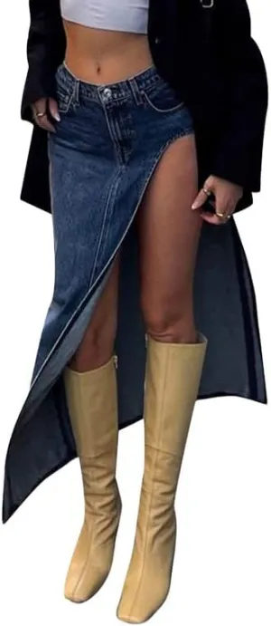 Long Cargo Skirts for Women with Pockets Low Rise Drawstring Shirred Baggy Skirt E Girls Vintage Harajuku Streetwear
