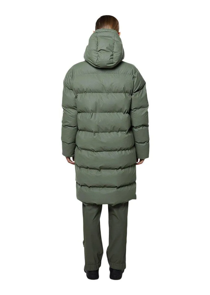 Long Puffer Jacket - Olive