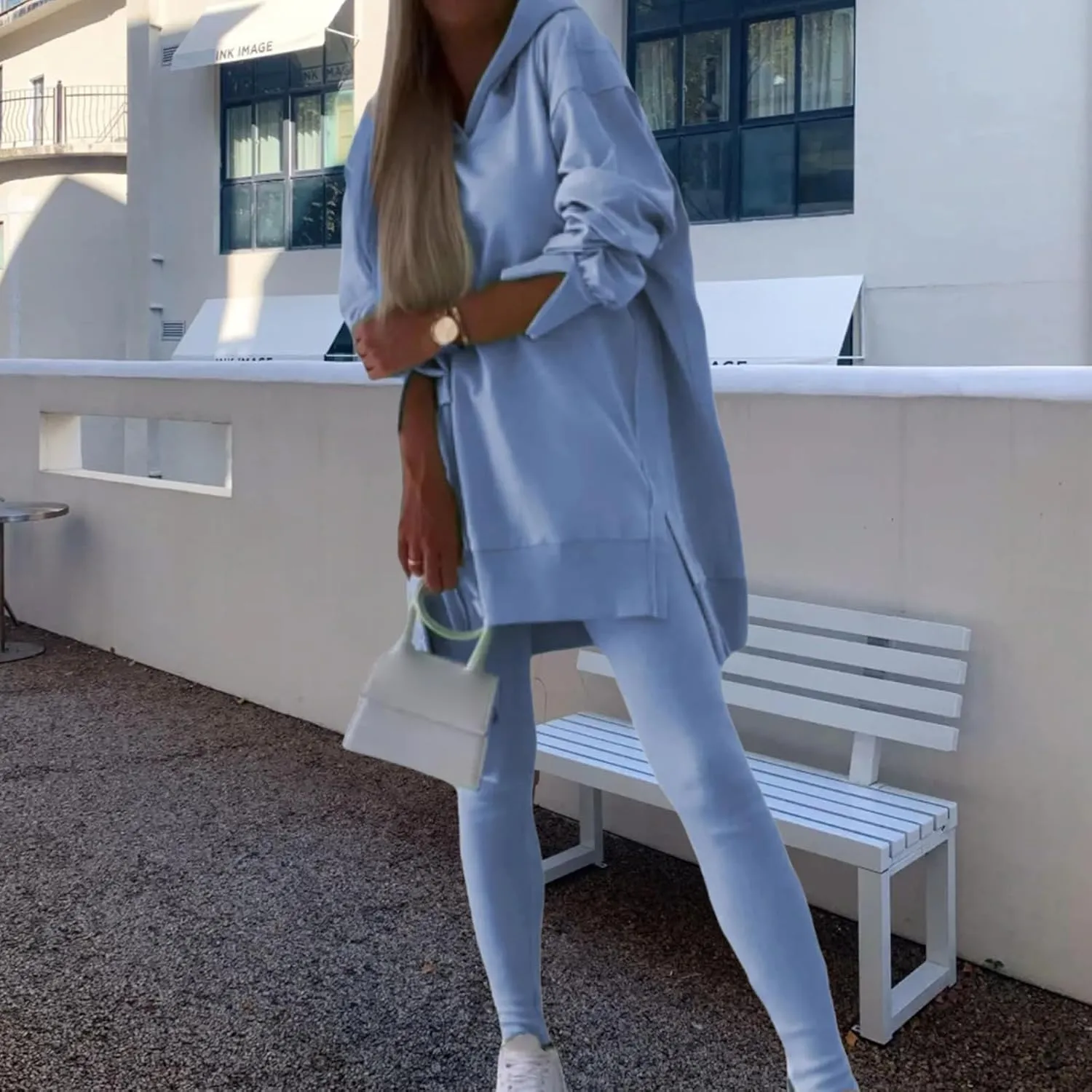 Lounge Sets for Women 2 Piece Sweatsuits Oversized Hoodies with Side Slit and Leggings Sets Casual Sets Fall Outfits