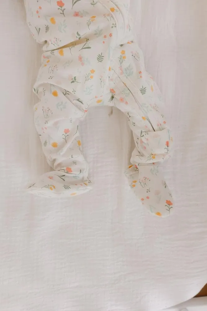 Mabel Copper Pearl Zip-Up Footie Baby Pajamas: Ultra-Soft Boys & Girls Pajamas, Premium Knit Fabric in Stylish Prints, Tag-Free with Two-Way Zipper, Newborn to 24 Months