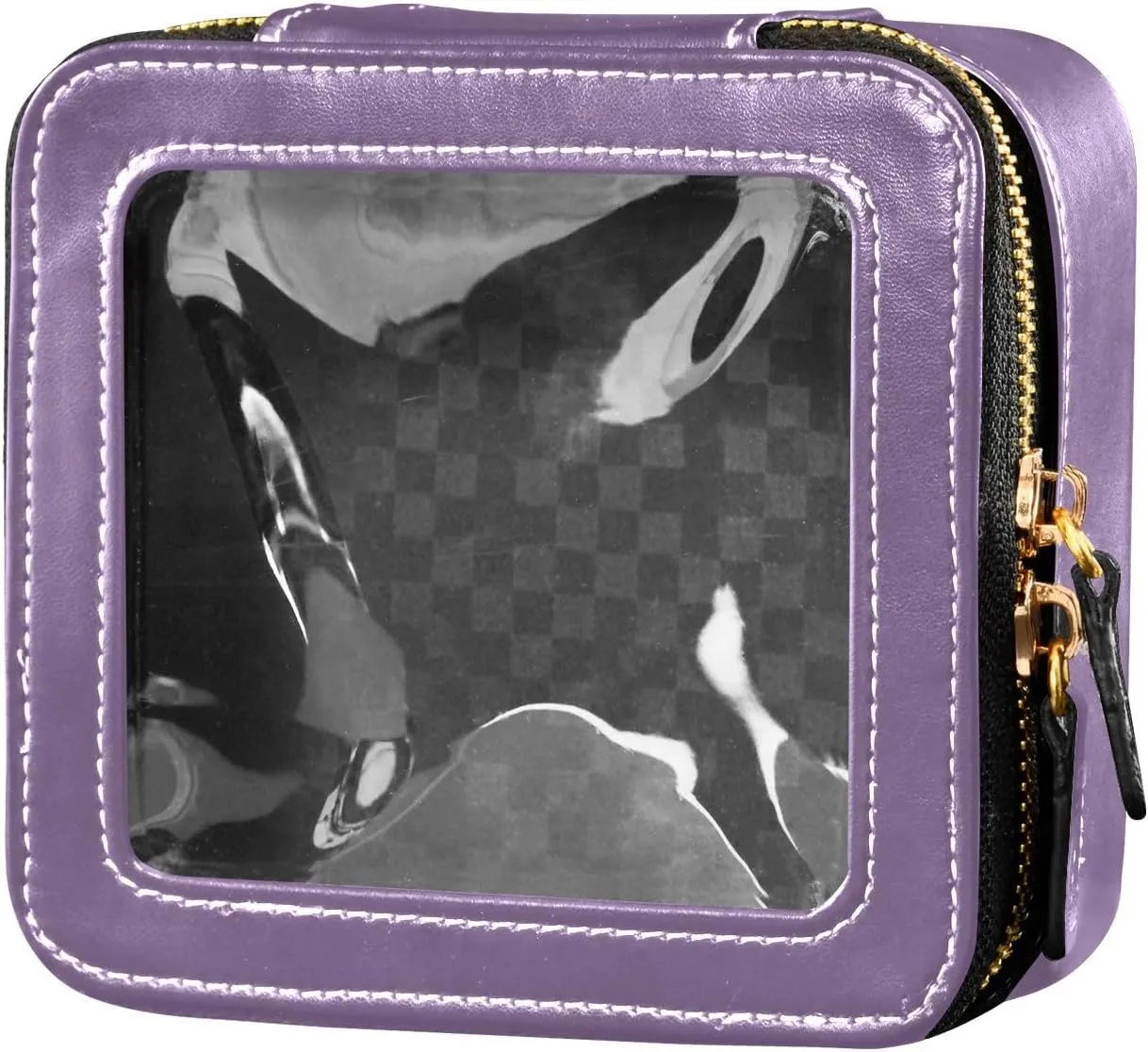 MCHIVER Grape Cosmetic Bags Clear Makeup Bag Travel Toiletry Bag with Zipper Mini Makeup Pouch for Girl Women
