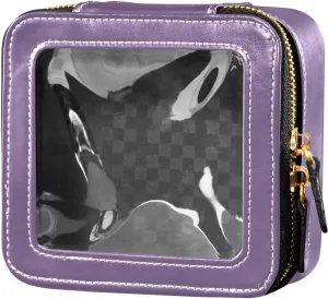MCHIVER Grape Cosmetic Bags Clear Makeup Bag Travel Toiletry Bag with Zipper Mini Makeup Pouch for Girl Women