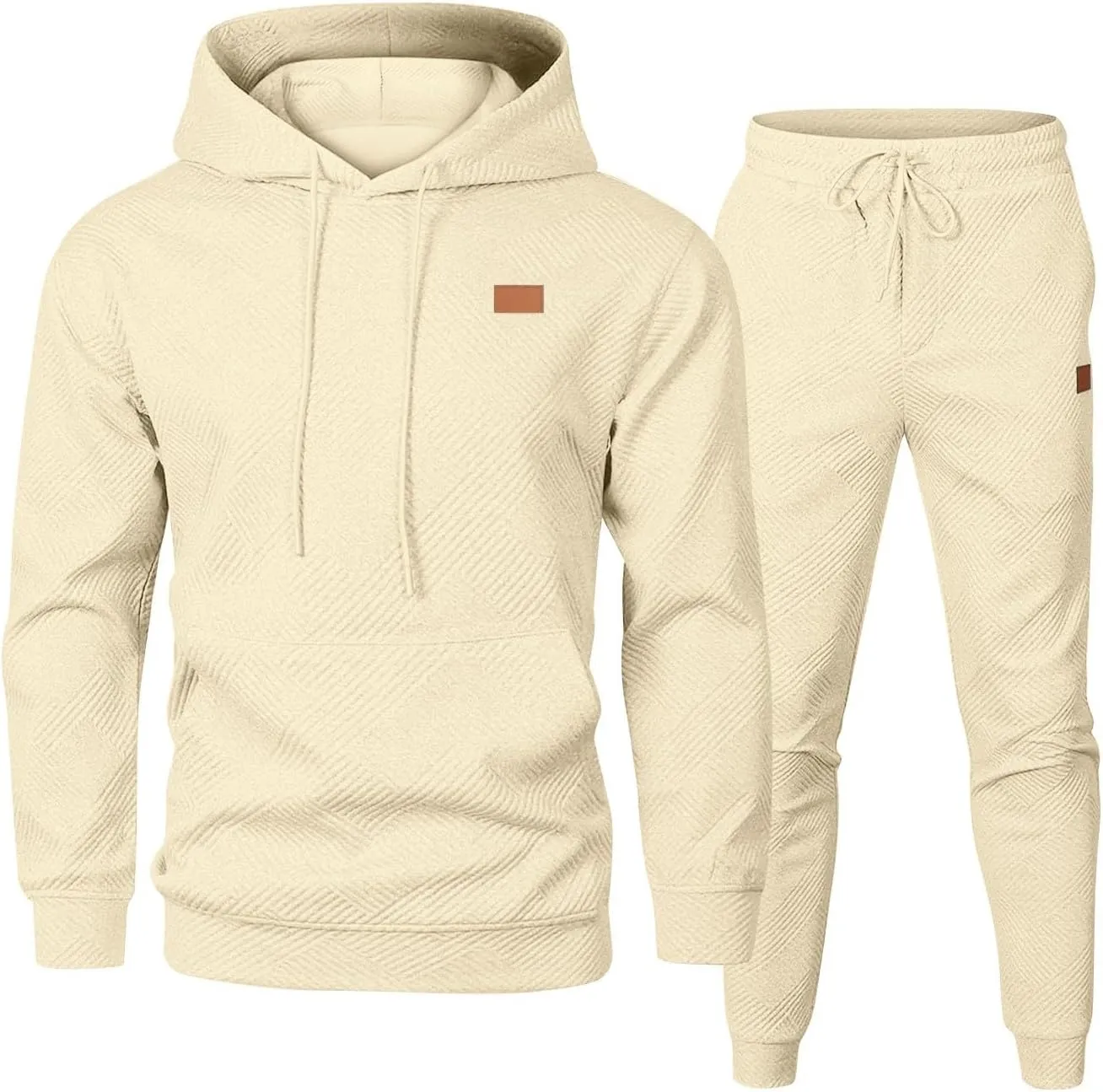Men's 2 Piece Sweatsuits Outfits Casual Crewneck Sweatshirt Joggers Sweatpants Long Sleeve Tracksuit Sets