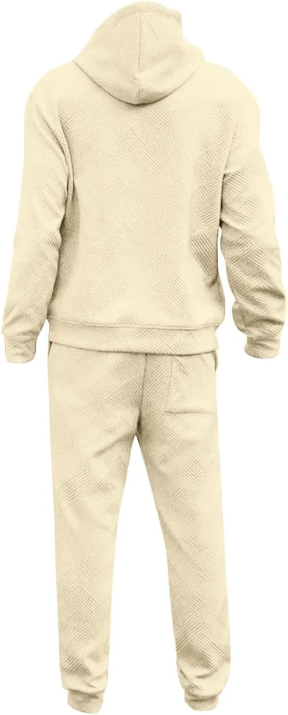 Men's 2 Piece Sweatsuits Outfits Casual Crewneck Sweatshirt Joggers Sweatpants Long Sleeve Tracksuit Sets
