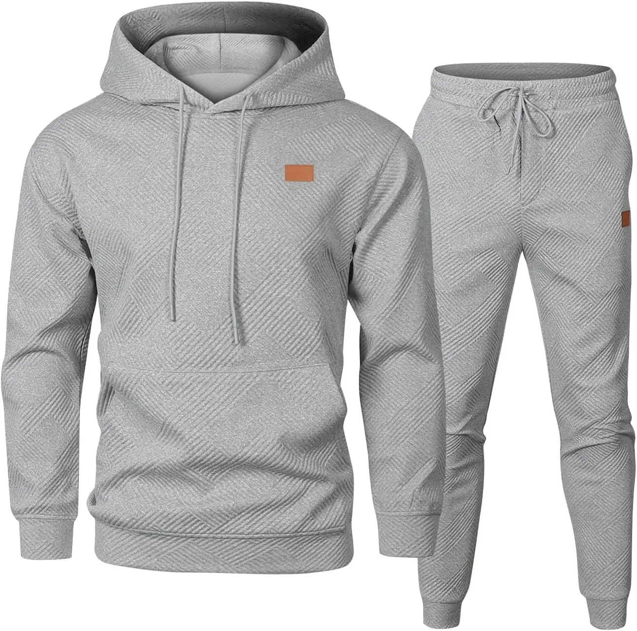 Men's 2 Piece Sweatsuits Outfits Casual Crewneck Sweatshirt Joggers Sweatpants Long Sleeve Tracksuit Sets