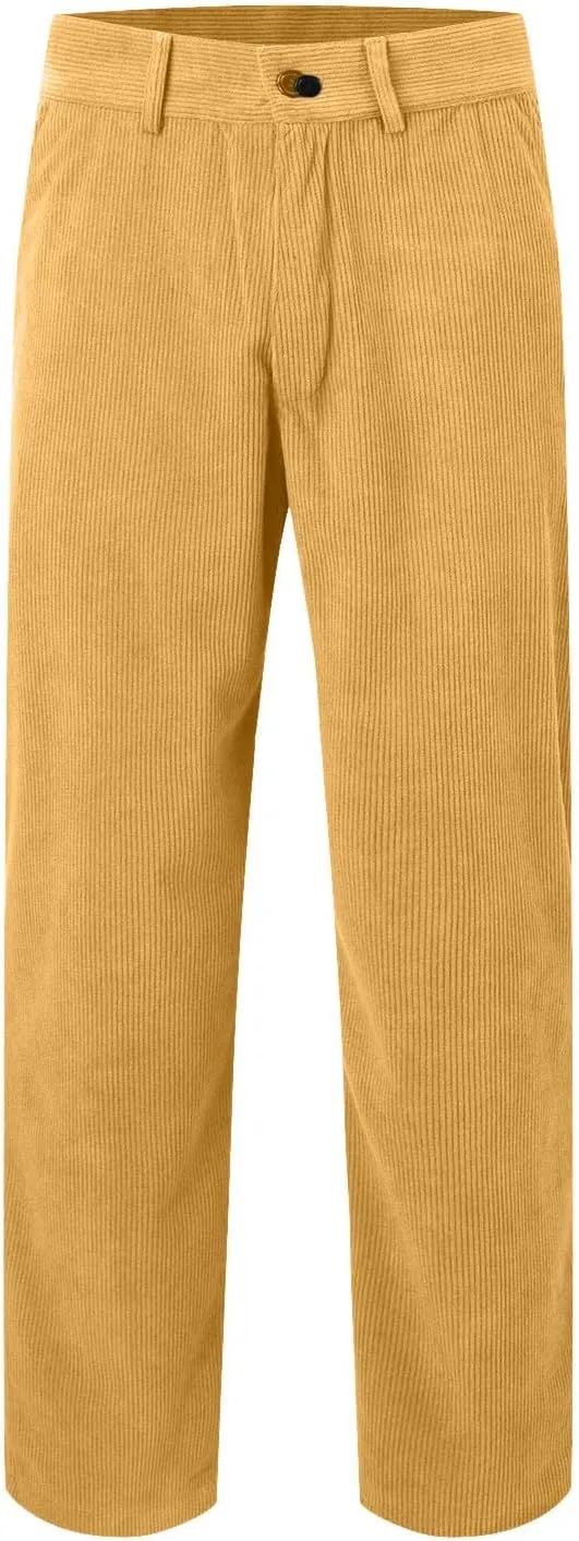 Mens Casual Pants High Waist Zip Off Straight Leg Pants Slim Fit Stretch Lightweight Chino Golf Pants Pencil Trousers