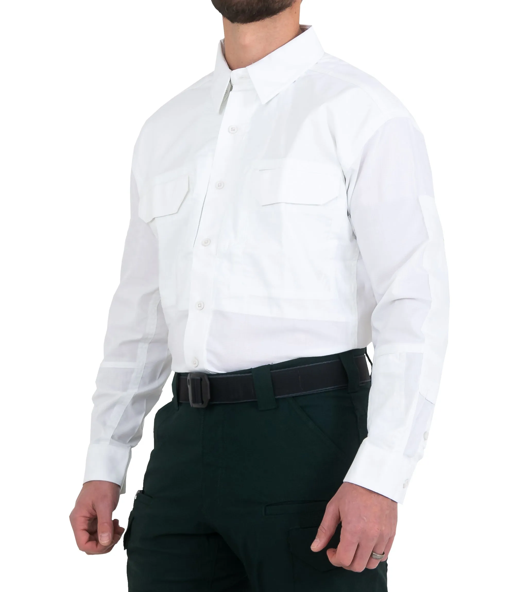 Men's V2 Tactical Long Sleeve Shirts / White