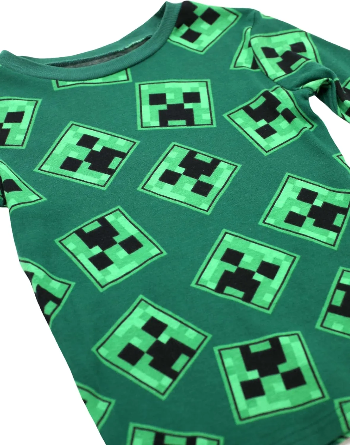 Minecraft Mojang Boys Pajamas Set - 4 Piece Short Sleeve Pajamas Set Creeper Pajamas