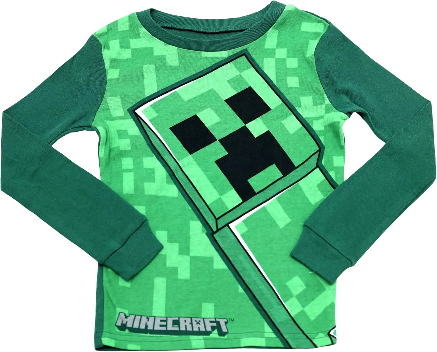 Minecraft Mojang Boys Pajamas Set - 4 Piece Short Sleeve Pajamas Set Creeper Pajamas