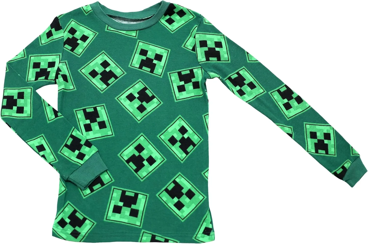 Minecraft Mojang Boys Pajamas Set - 4 Piece Short Sleeve Pajamas Set Creeper Pajamas