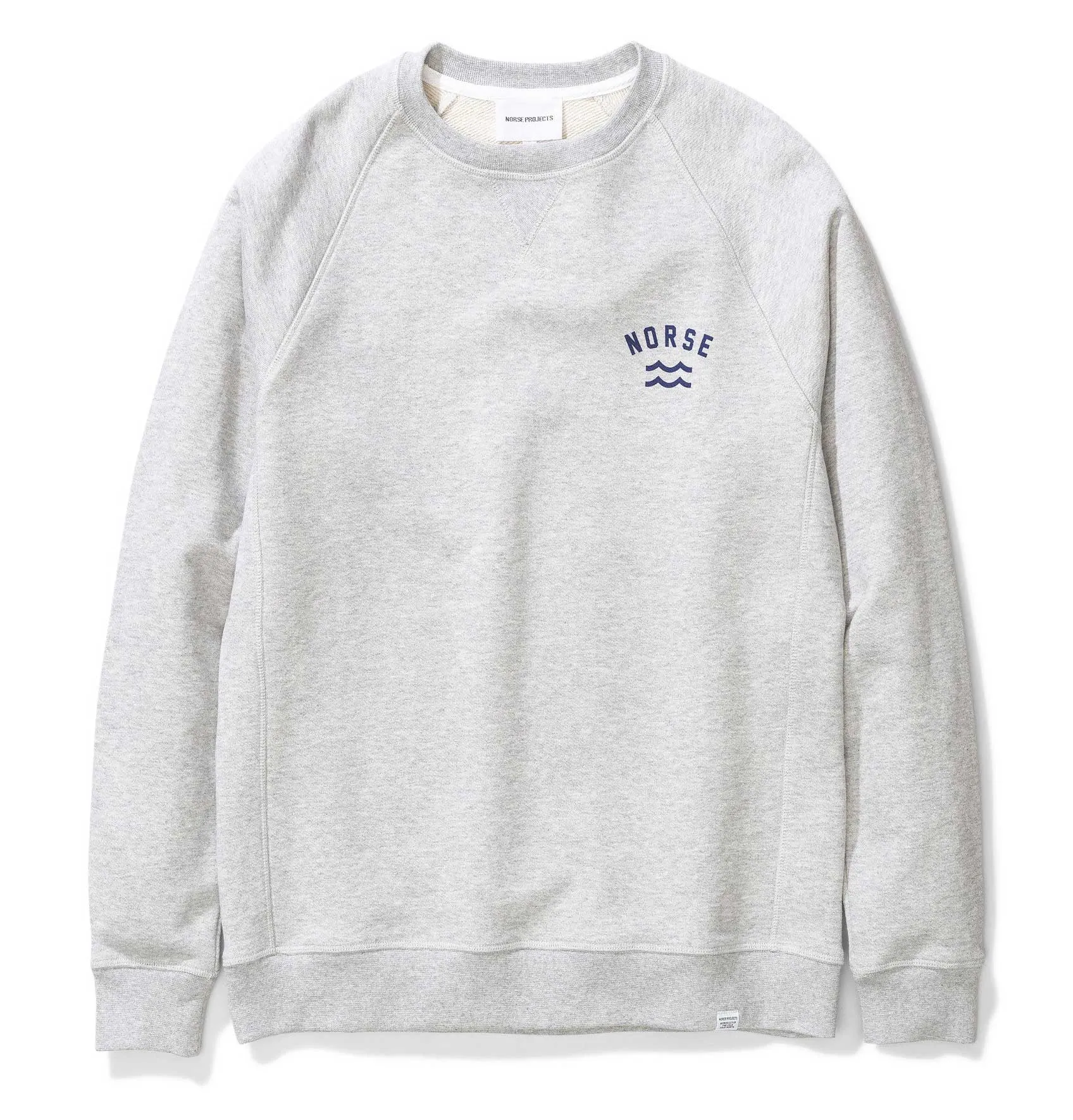 Norse Projects Ketel Ivy Wave Logo Sweatshirt – Light Grey Melange
