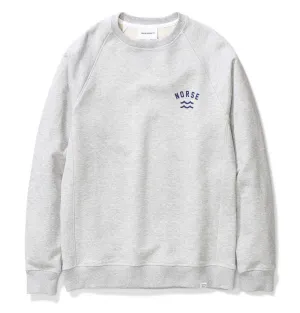 Norse Projects Ketel Ivy Wave Logo Sweatshirt – Light Grey Melange