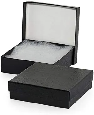Paper Mart 100ea - #35 3-5/8 X 2-5/8 X 1-1/4 Black Swirl Jewelry Box