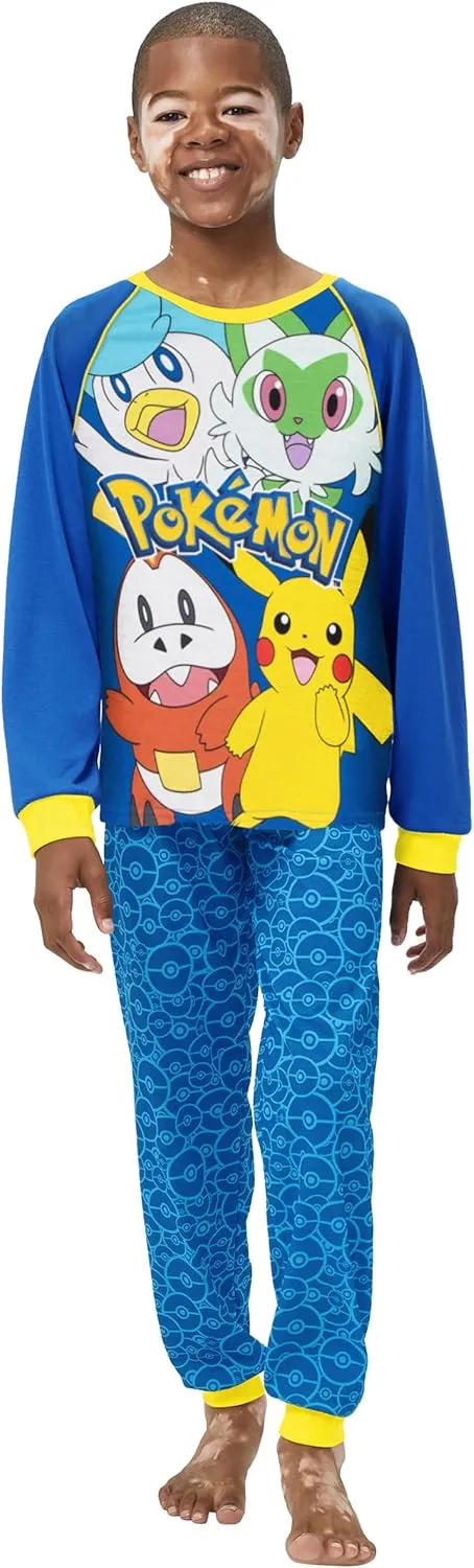 Pokemon Pajamas | Boys Pikachu Pjs | Pokeball Pajamas For Kids