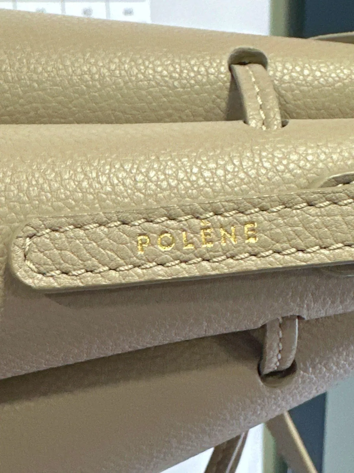 Polne Beige Taupe Numro Huit Leather Bag
