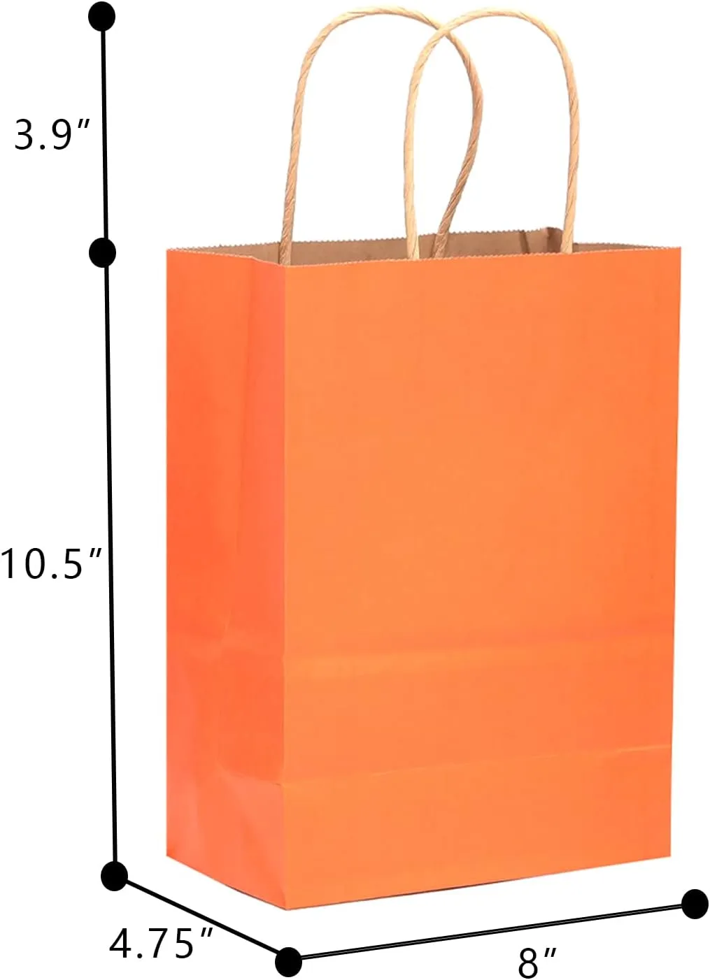 qiqee 32-Packs Paper Bags with Handles Bulk 7.6"x4.75"x10.5" Medium Gift Bags 16 Different Senior Color Bags Multiple UsesMedium Size