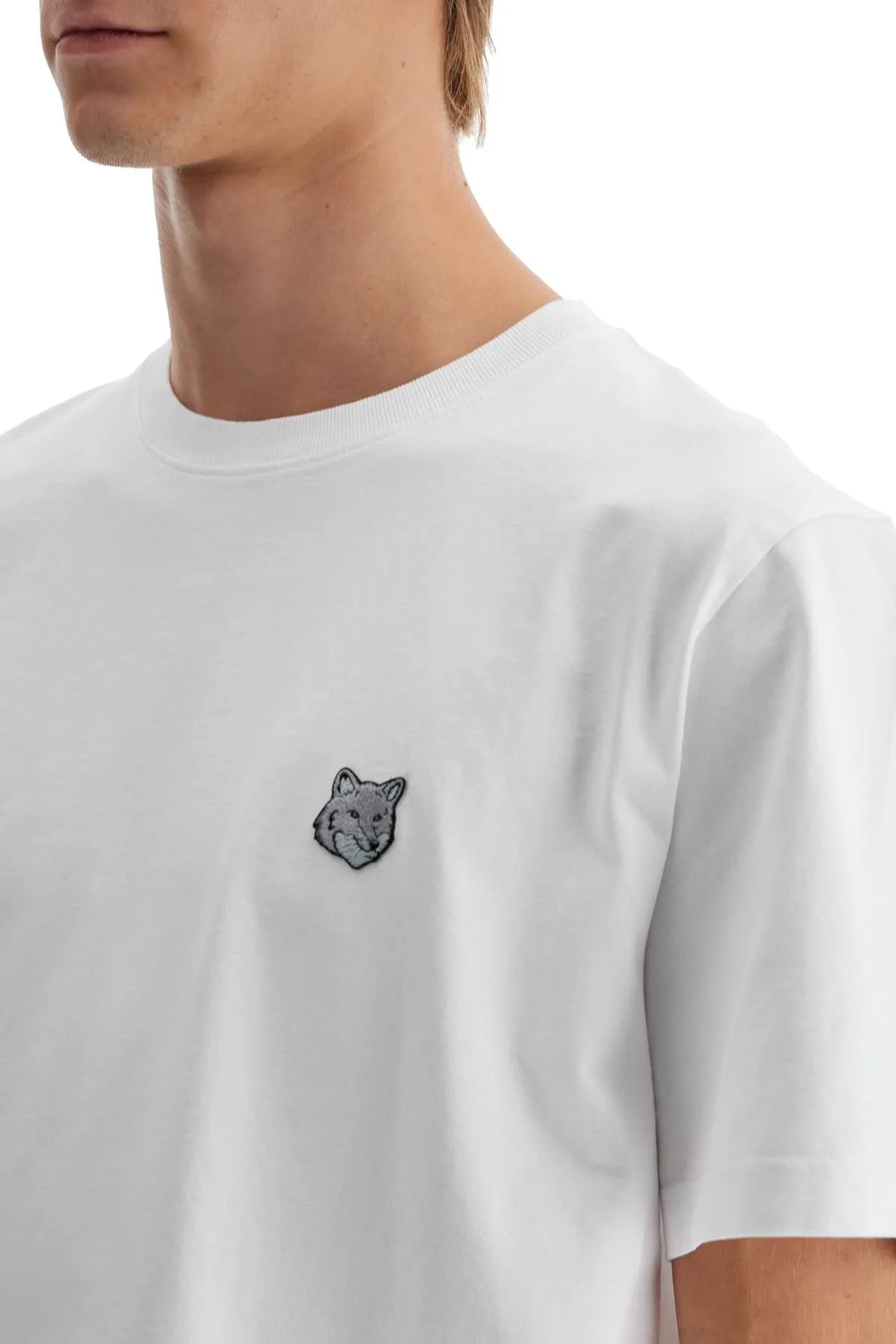 "bold fox head patch t-shirt"