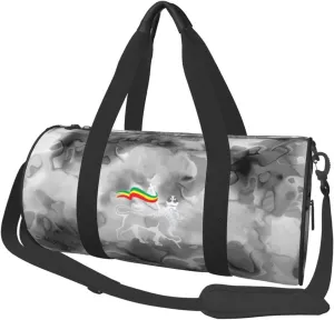 Rasta Lion Of Judah Convertible Garment Bag with Shoulder Strap, Carry on Garment Duffel Bag for Men Women - Rolling Foldable for Travel Luggage Bags (Black)