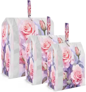 Roses Watercolor Compression Packing Cubes Large Travel Packing Cubes Luggage Organizers for Suitcases Travel Bag for Carry on Suitcases