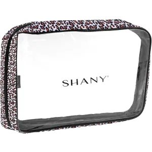 SHANY Clear PVC Cosmetics X-Large Organizer Pouch - Transparent Makeup Toiletry Bag - Make Up Storage Bag for Travel - LEOPARD