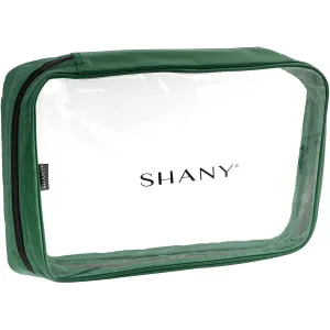 SHANY Clear PVC Cosmetics X-Large Organizer Pouch - Transparent Makeup Toiletry Bag - Make Up Storage Bag for Travel - OLIVE