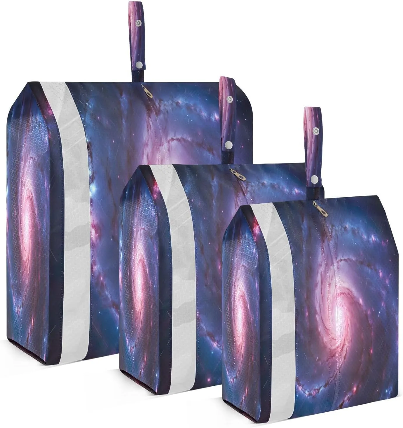 Spiral Galaxy Compression Packing Cubes 3 Set Travel Packing Cubes for Suitcases Organizer Bags Set for Carry on Luggage