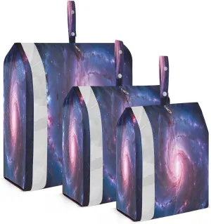 Spiral Galaxy Compression Packing Cubes 3 Set Travel Packing Cubes for Suitcases Organizer Bags Set for Carry on Luggage