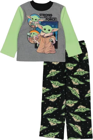 STAR WARS Boys' 2-Piece Loose-fit Pajama Set, Soft & Cute for Kids
