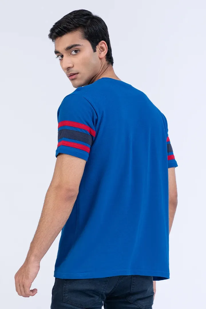 Striped Sleeves Relaxed Fit T-Shirt