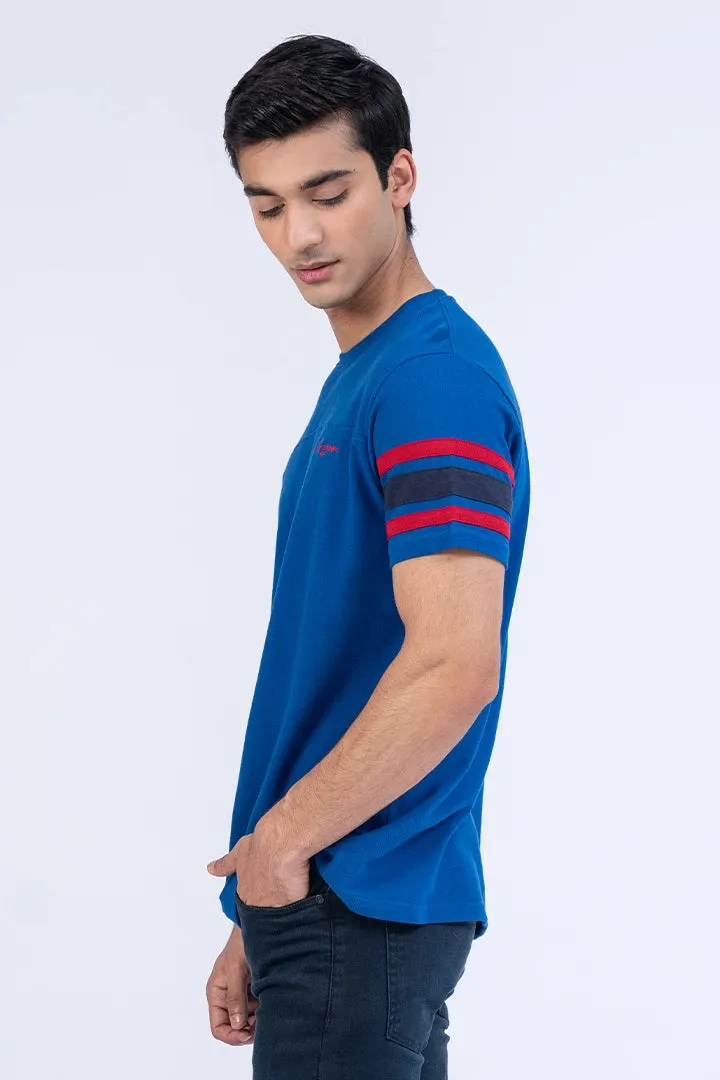Striped Sleeves Relaxed Fit T-Shirt