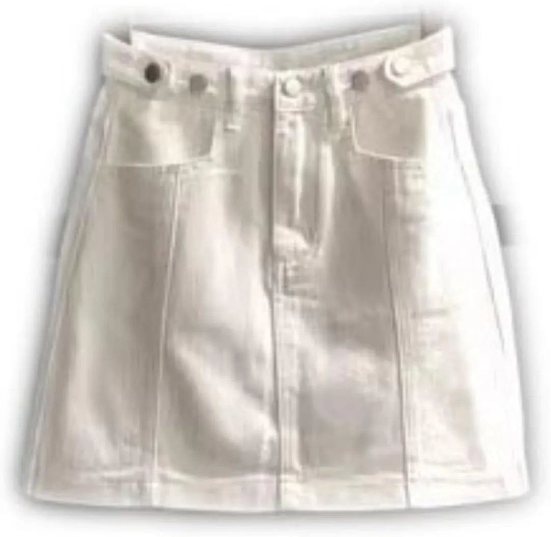 Summer Pink Denim Skirt Women High Waisted Slimming A-line Short Skirt with Wrapped Buttocks