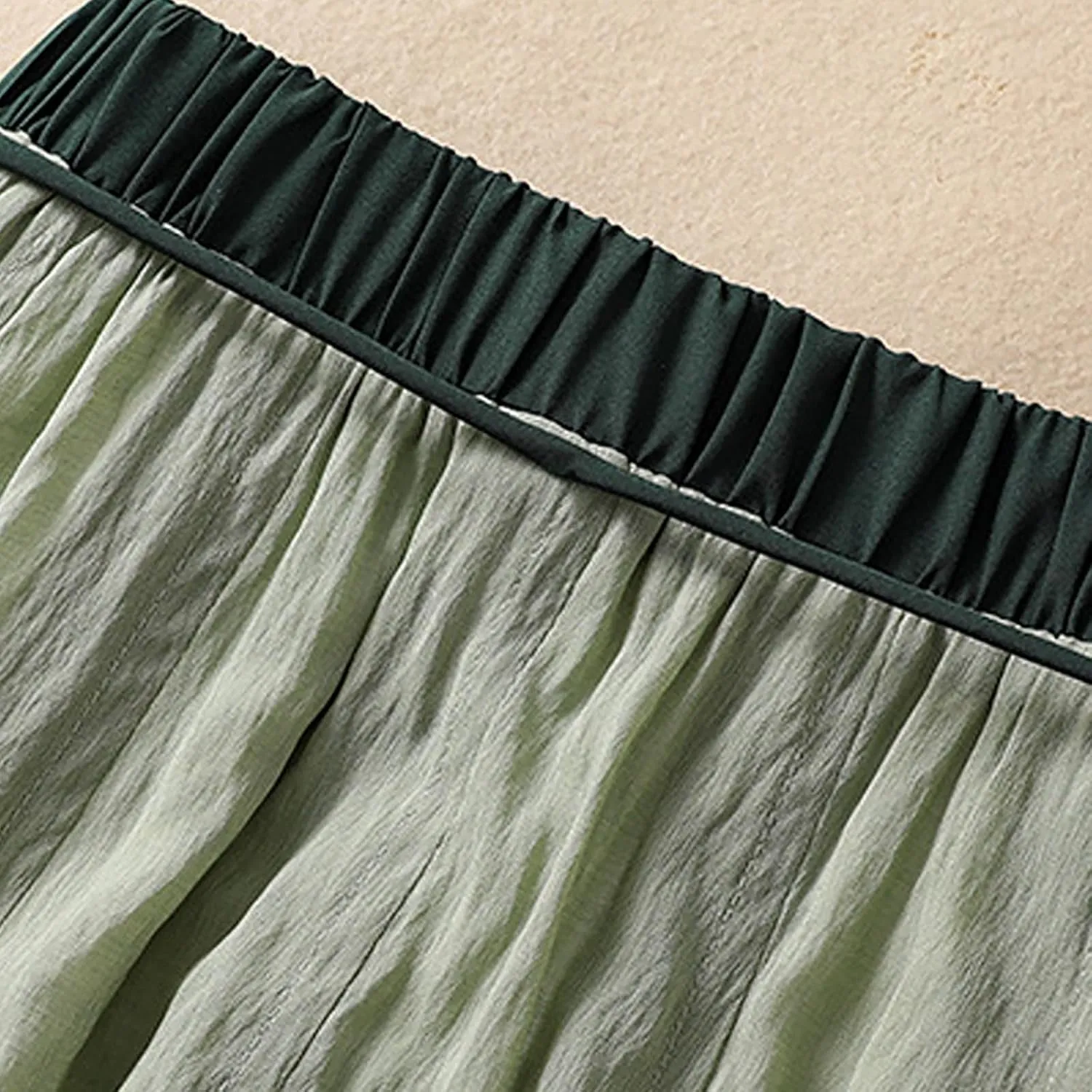 Summer Skirts for Women Drawstring Cinch Waisted Skirt Trending Cotton Linen Baggy Plus Size Skirts A Line Skirt