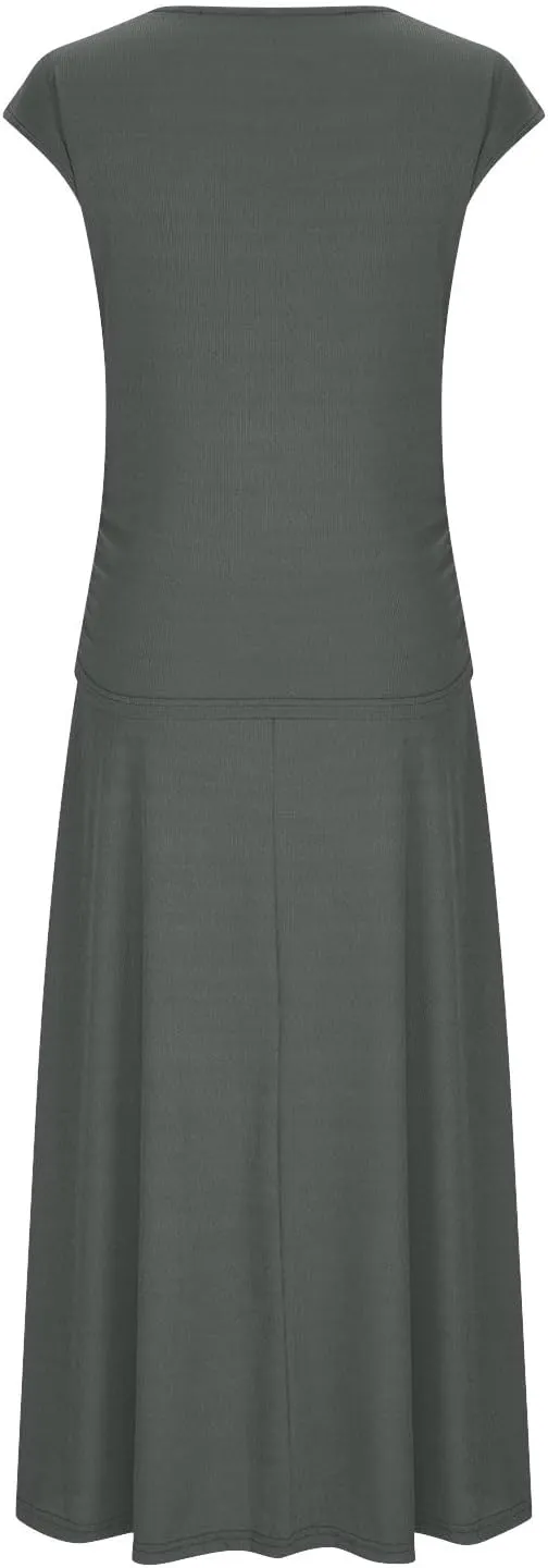 Summer Two Piece Sets For Women Short Sleeve Cropped Tops And Pleated Midi Skirt Lounge Sets Solid Travel Lounge Sets