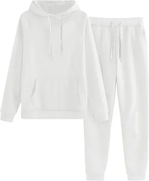 Sweatsuits Women 2 Piece Outfit,Oversized Hoodies Tops Baggy Sweatpants with Pockets Y2K Fall Winter Tracksuit Sets