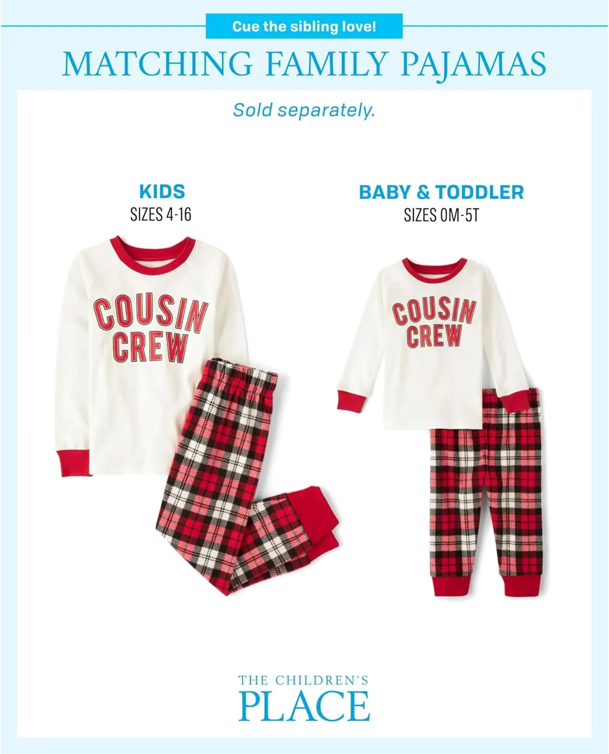 The Children's Place Baby and Kids, Sibling Matching, Christmas Pajama Sets, Fleece
