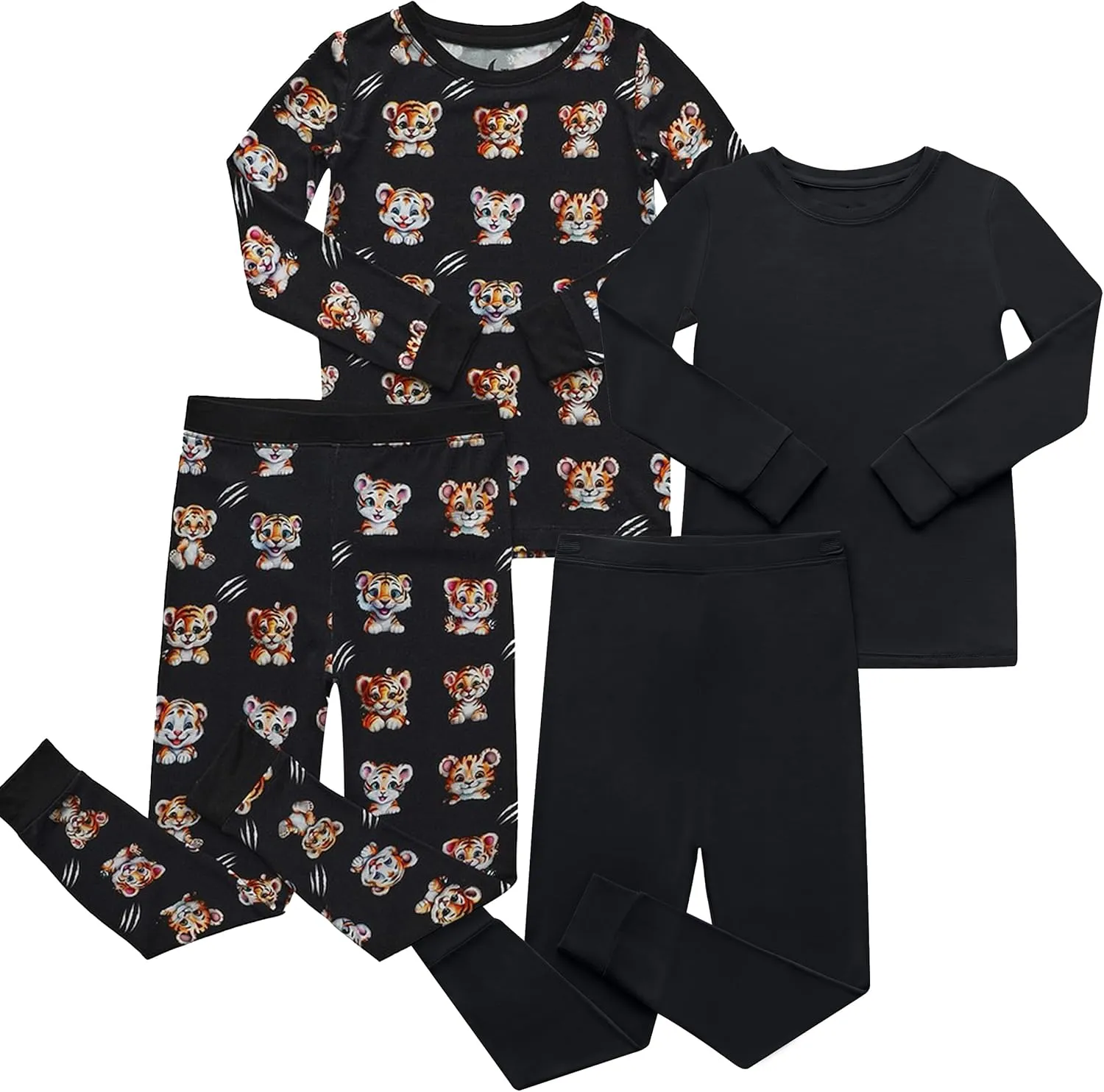Toddler Pajamas Set 2 Piece Soft Bamboo Viscose Girls and Boys Pajamas for Kids Perfect for Sleep and Play Pack of 2