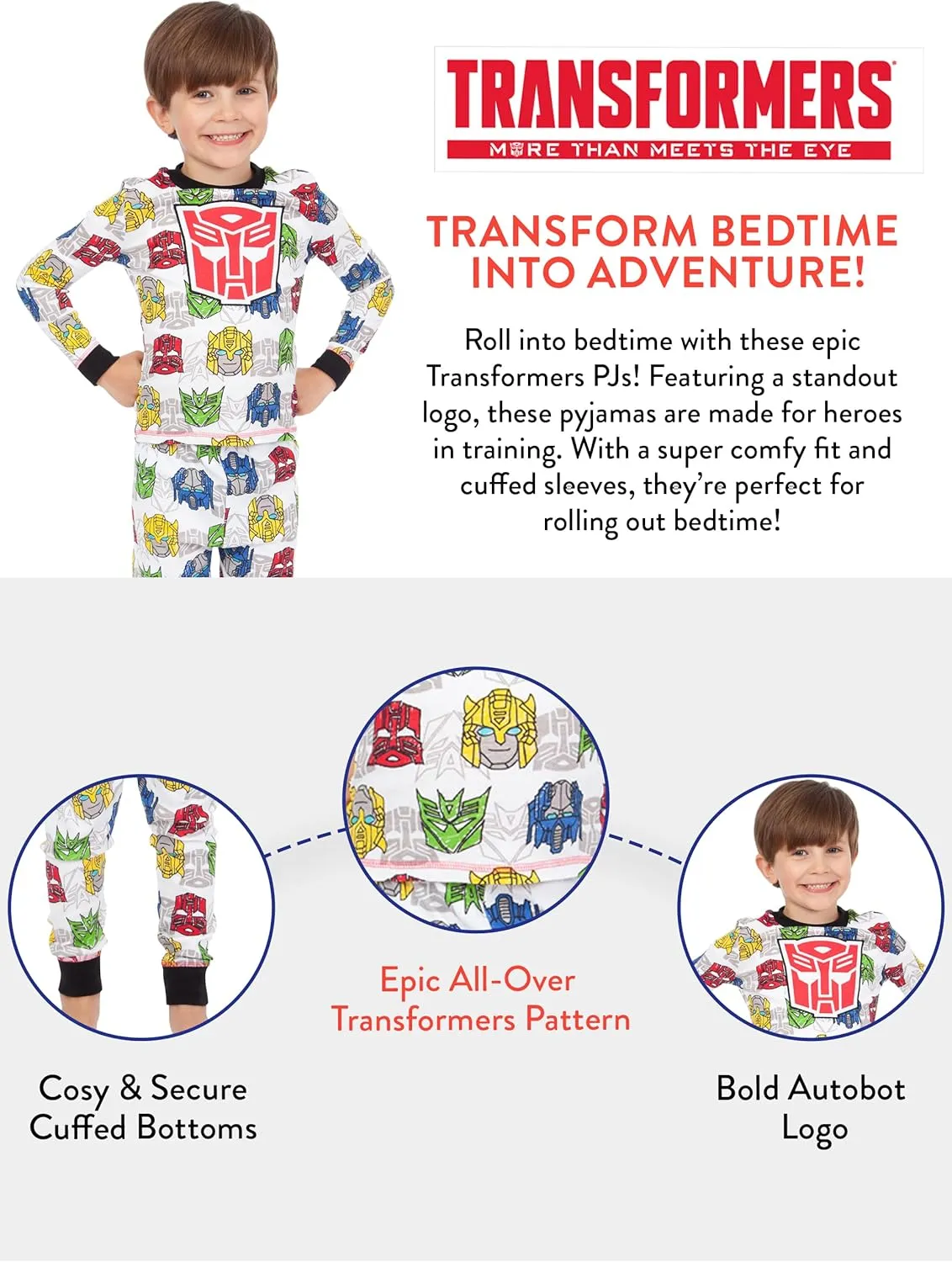 Transformers Boys' Pajamas