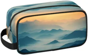 Travel Toiletry Bag for Women Men Foggy Mountains Hanging Cosmetic Bag Waterproof Makeup Bag for Shaving Makeup Toothbrush & Travel Essentials
