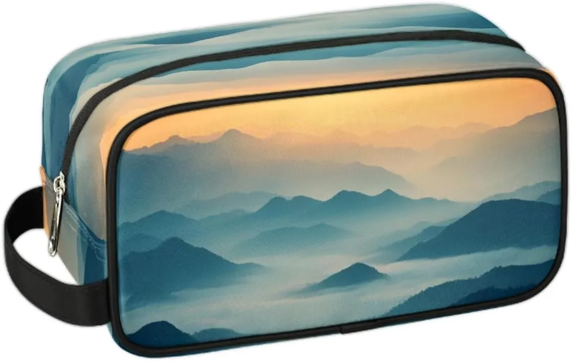 Travel Toiletry Bag for Women Men Foggy Mountains Hanging Cosmetic Bag Waterproof Makeup Bag for Shaving Makeup Toothbrush & Travel Essentials