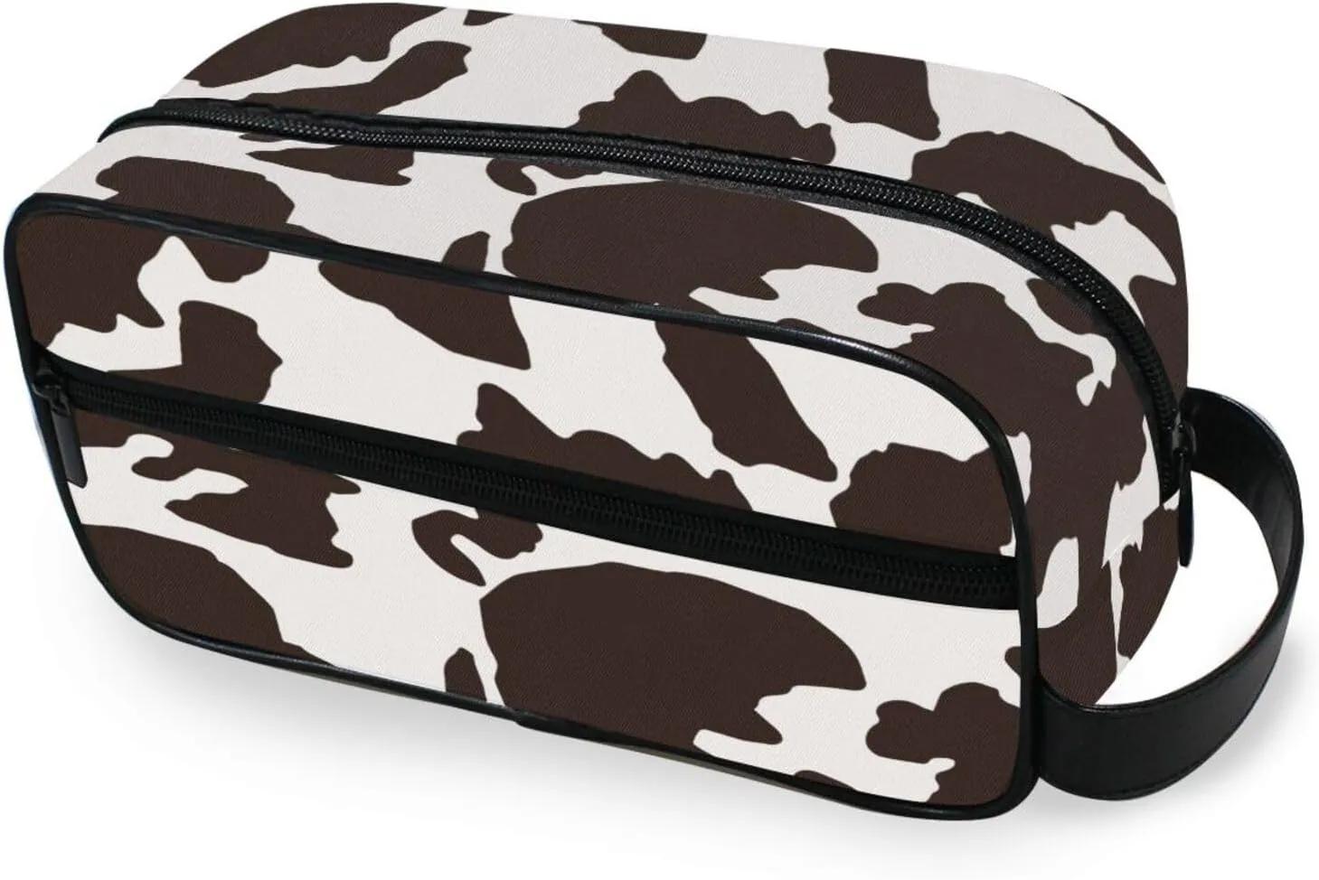 Travel Toiletry Bag Makeup Bag Animal Texture Prints Packing Organizers with Hanging Hook Portable Water Resistant Small Travel Bag for Toiletries, Jewelry, Travel Essentials