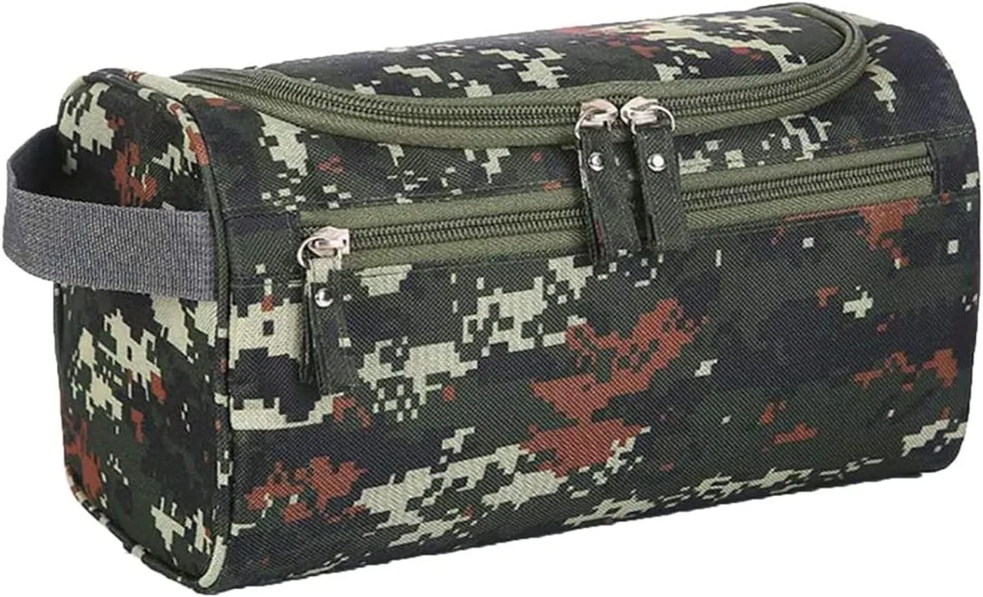 Travel Toiletry Bag with Strap,Hanging Makeup Case Organizer Cosmetic Pouch Holder Storage Bathroom Shower Wash Bag with Handle for Brushes Toiletry Jewelry Storage(Camouflage 2)
