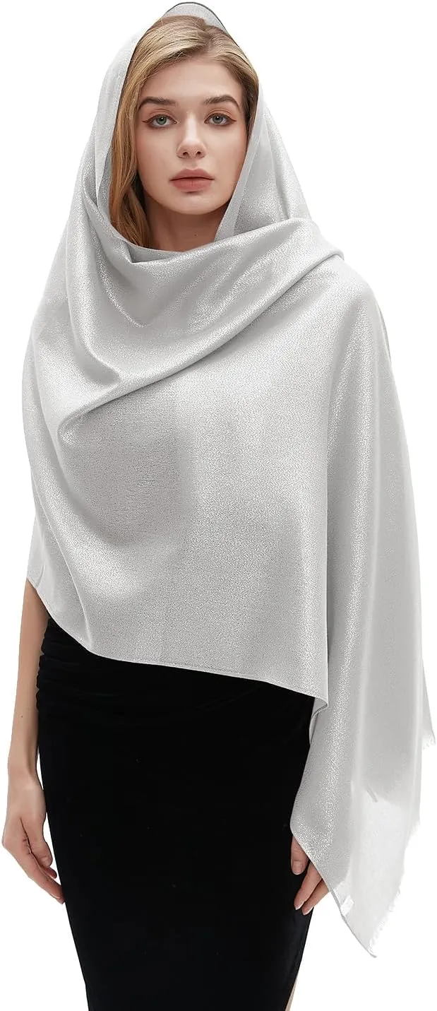 Umjetnost Womens Sparkling Metallic Shawls and Wraps for Evening Dresses Wedding Party