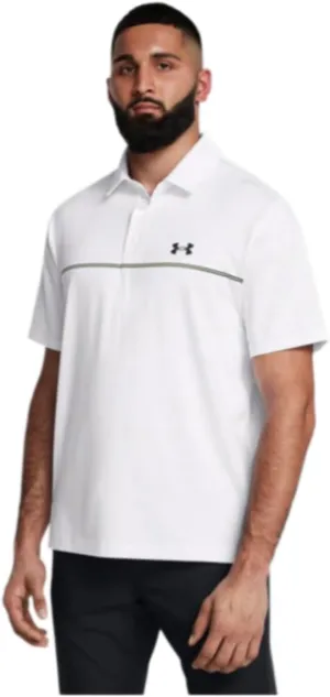 Under Armour Men's Standard Playoff 3.0 Polo, White/Retro Green/Black