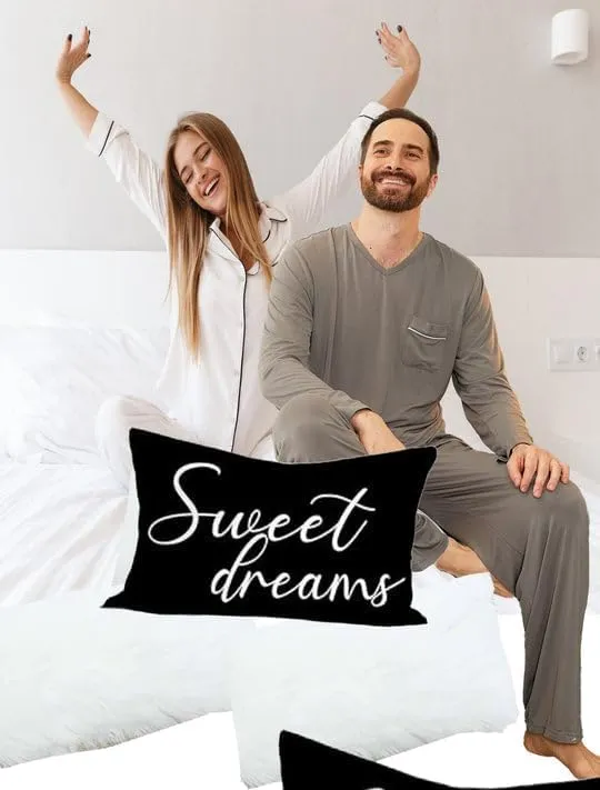 V-Neck Pullover Pajamas for Men - Ultra Soft Micromodal Pajamas men Comfy Sleepware - Luxury Cooling mens pajamas set